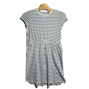 Pact Womens Santa Ana‎ Stripe Midnight Blue Perfect Slub Weekend Dress XL NEW